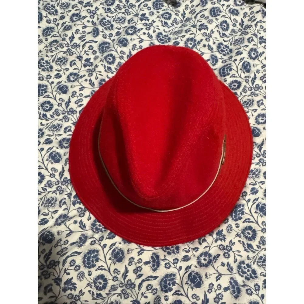 Eddie Bauer vintage red wool blend hat men’s XL